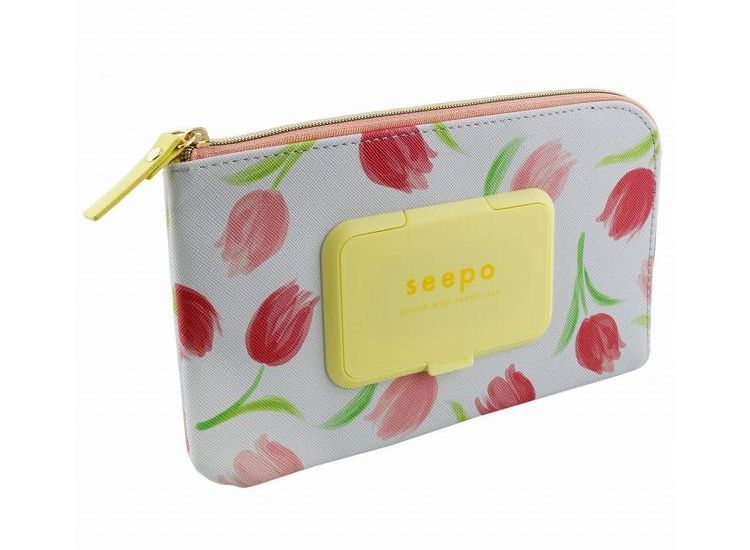 シーポ seepo mask フラワー S2290448 ウェットティシュ ケース ポーチ 小物入れ【送料無料】