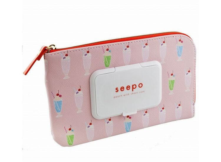 シーポ seepo mask パフェ S2290456 ウェットティシュ ケース ポーチ 小物入れ【送料無料】