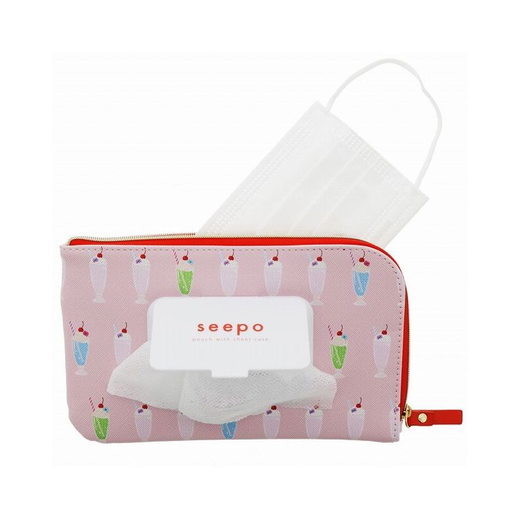 シーポ seepo mask パフェ S2290456 ウェットティシュ ケース ポーチ 小物入れ【送料無料】