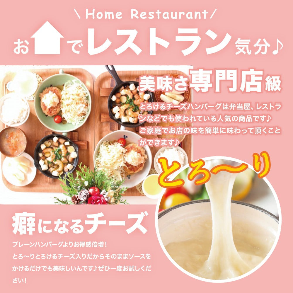 とろけるチーズのハンバーグ60ｇ×10個