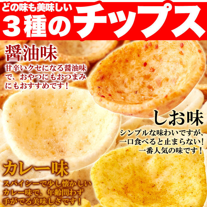 舗豆腐屋さんの おから チップス 3種（しお味、醤油味、カレー味）約300g
