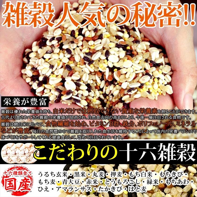 お湯を注ぐだけ!国産十六雑穀雑炊3種15食セット