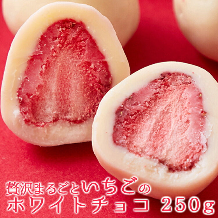 贅沢まるごと いちご の ホワイトチョコ どっさり250g チョコ