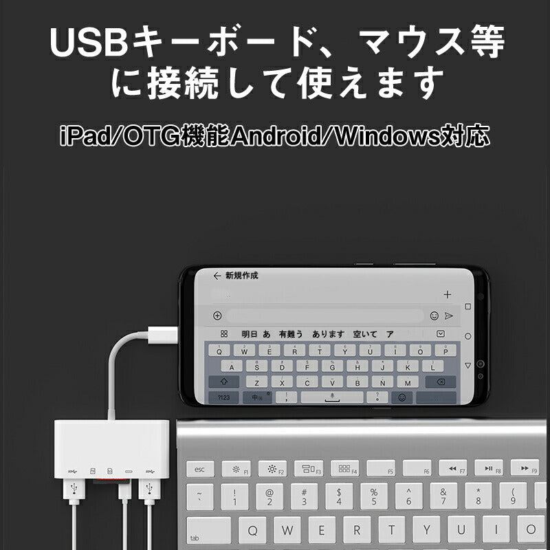 白TypeCハブ 5in1 タイプc 変換アダプターケーブル iPad Type-C Hub 多機能 USB3.0ポート microSD/TF/SDカードリーダー 急速充電 高速データ転送 USB-C ハブ