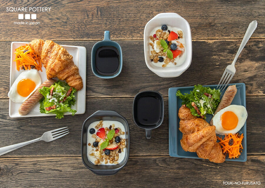 square potteryマグ ホワイト 117 × 75 × 75H　245cc 白いマグカップ 電子レンジOK 食洗機OK コーヒーマグ コーヒーカップ マグカップ 質感マット 食器 インスタ映え スクエアポタリー 四角いマグ 国産 美濃焼 日本製  おしゃれ  陶器のふる里  trysケ