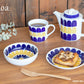 Moa-モア- マグΦ90×122×80H 250cc ブルー イエロー 電子レンジOK 食洗機OK MUG コーヒーマグ コーヒーカップ マグカップ 模様 食器 SNS映え インスタ映え おうち時間 北欧風 国産 美濃焼 日本製 おしゃれ おうちカフェ 食器   陶器のふる里  trysケ
