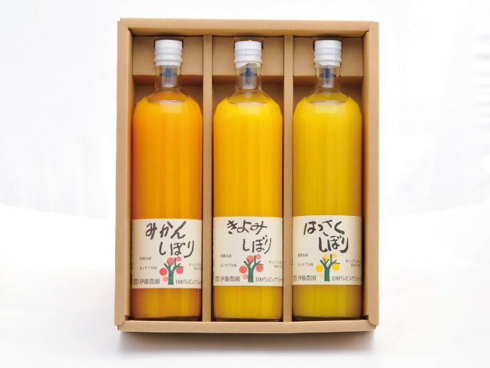 ※100％ﾋﾟｭｱｼﾞｭｰｽ　750ｍl×3本紙箱