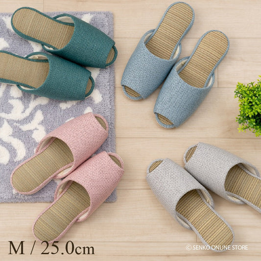 FOOT WELL リプル　スリッパ Mサイズ 約25.0cm　ブルー