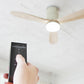 【限定クーポンで5%OFF！】Modern Collection LED シーリングファン REAL wood blades 昼白色 リモコン付き JE-CF004M  WH（ホワイト）
