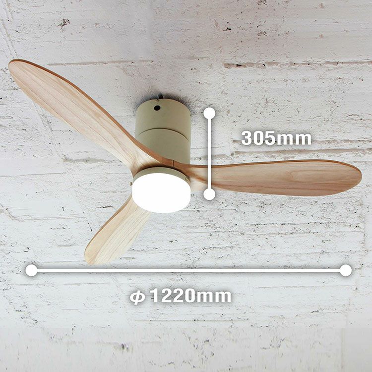 【限定クーポンで5%OFF！】Modern Collection LED シーリングファン REAL wood blades 昼白色 リモコン付き JE-CF004M  WH（ホワイト）