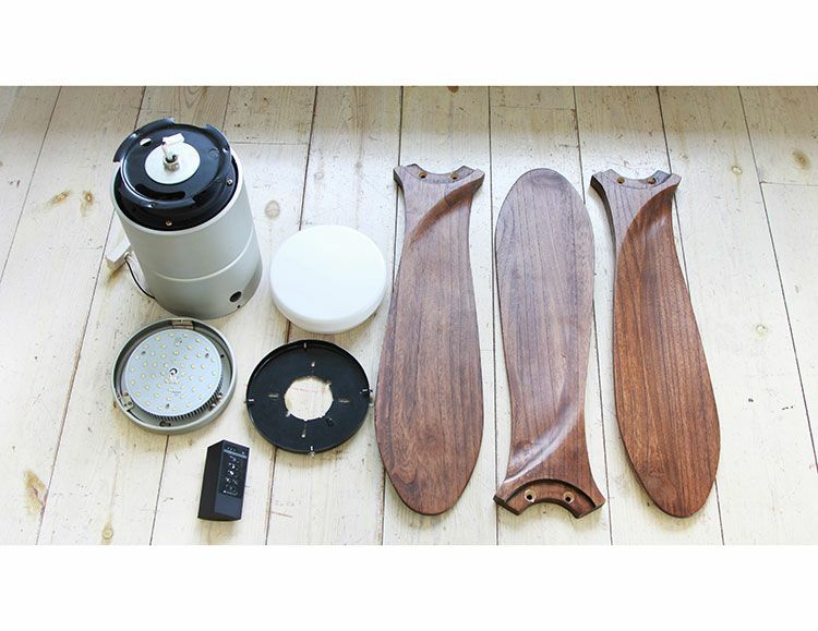 【限定クーポンで5%OFF！】Modern Collection シーリングファン REAL wood blades リモコン付き 三年保証JE-CF017　WH（ホワイト）