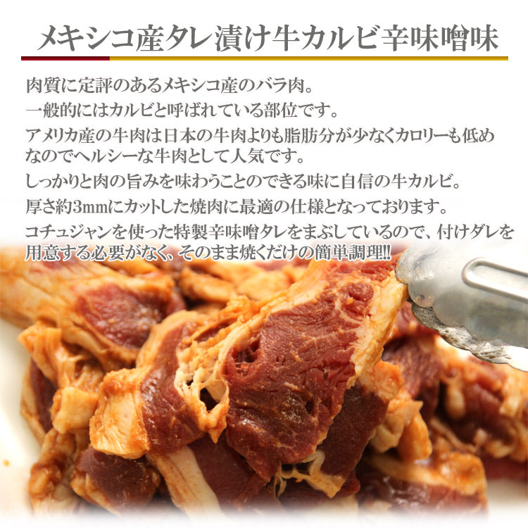 アメリカ産タレ漬け牛カルビ焼肉（500g×2P） 数量限定入荷!!