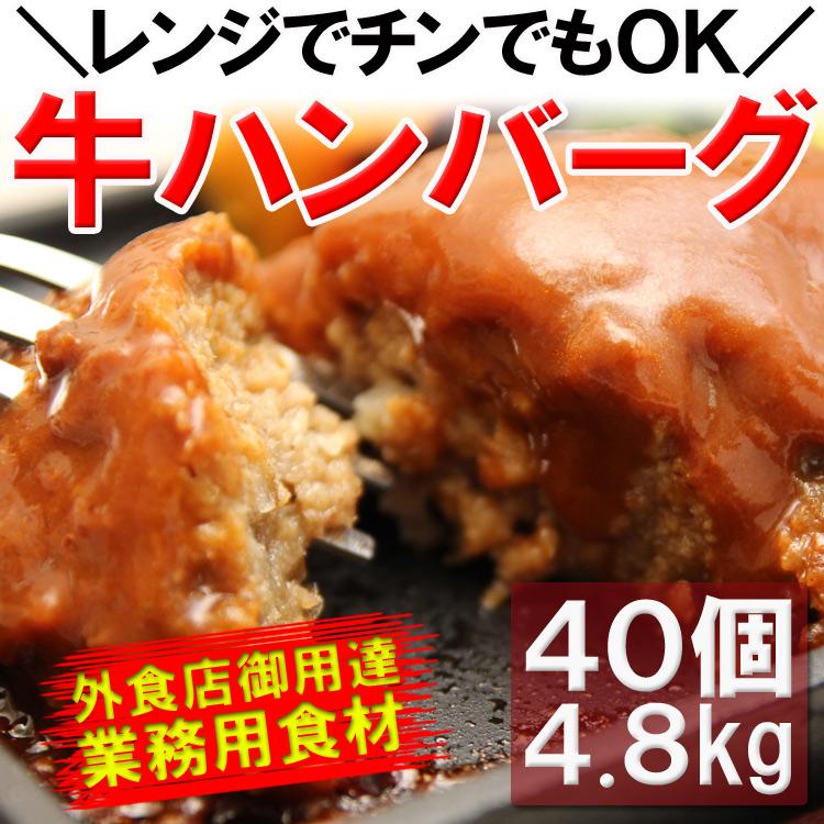 牛ハンバーグ2.4kg×2 100％ビーフハンバーグプロ御用達業務用