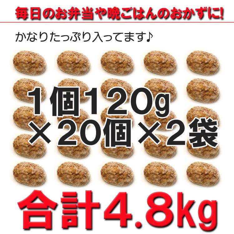 牛ハンバーグ2.4kg×2 100％ビーフハンバーグプロ御用達業務用