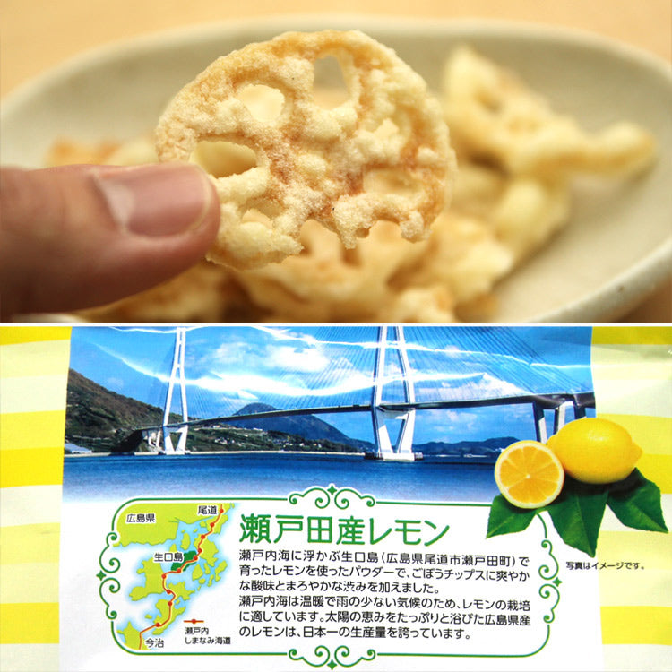 れんこんチップス１袋 今話題!!瀬戸内のレモン香るれんこんチップス