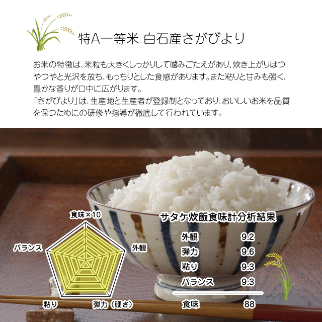 ギフト特Aランクさがびより佐賀米令和2年産さがびより2kg佐賀県白石産