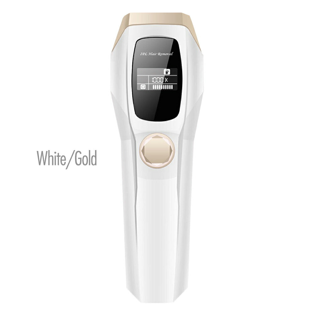 「White・Gold」脱毛器 IPL脱毛器  100万回 レディース メンズ 光 ipl 脱毛 vio フラッシュ ムダ毛 除毛 美肌 デリケートゾーン 顔 腕 脚 脇毛 ポータブル 肌ケア 家庭用 ジェル不要 90日保証(番号:10000066WG)