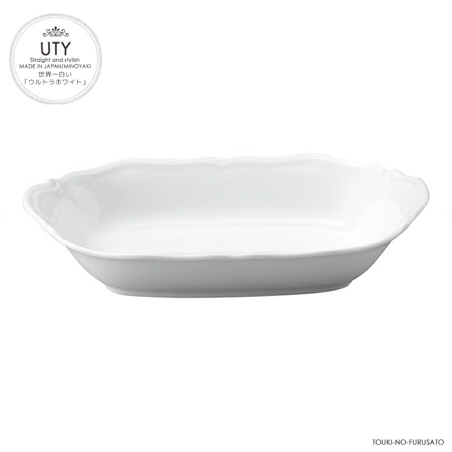 ＵＴＹ１０吋ベーカー 白磁強化食器 業務用 カレー皿  陶器のふる里  stockヤ