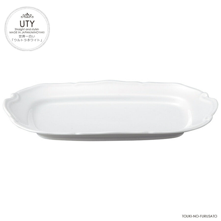 ＵＴＹ１２吋プラター 白磁強化食器 業務用   陶器のふる里  stockヤ