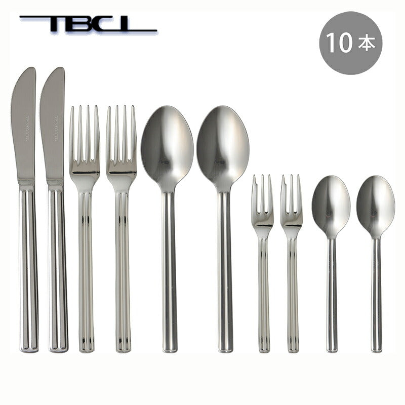 【メール便可】 まとめ買い 18-8ステンレス サクセス ディナー２人用 10本セット 014027-DN10P「TBCL」燕物産
