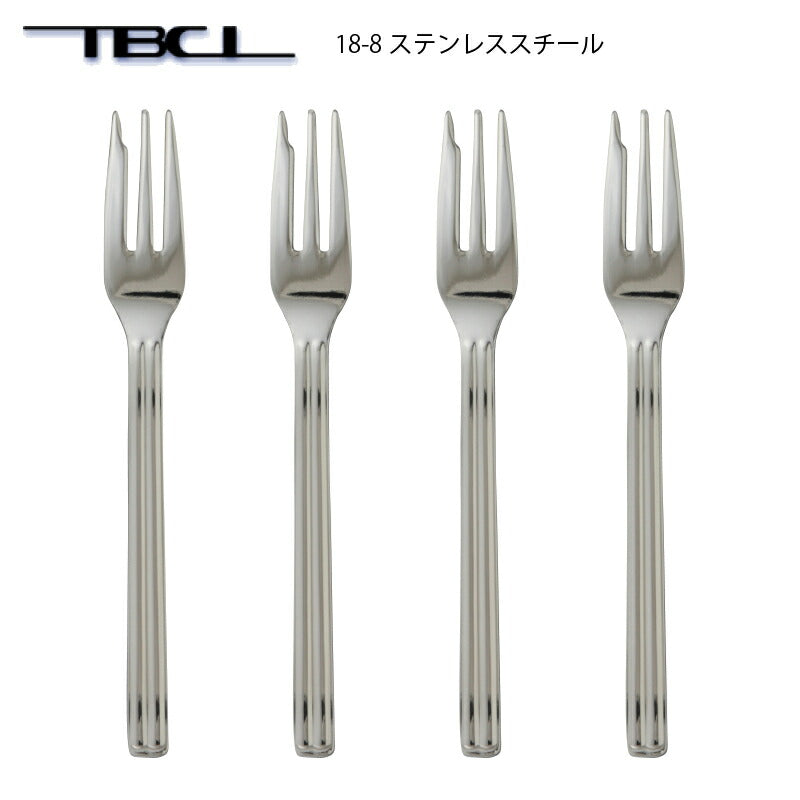 【メール便可】 まとめ買い 18-8ステンレス サクセス ケーキフォーク 4本セット 01402725-4P「TBCL」燕物産