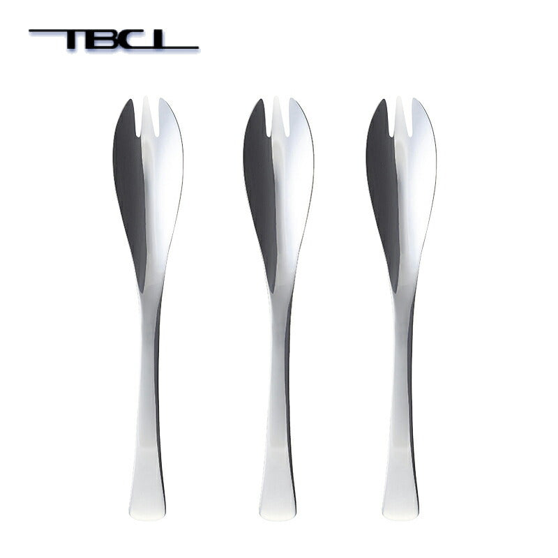 「メール便可」 18-8ステンレス 先割れスマートスプーン M 3本組 01406509CR-3P 「TBCL」 燕物産 日本製