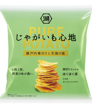 【送料無料】湖池屋 じゃがいも心地 瀬戸内青のりと天海の塩 58g×12袋/1ケース