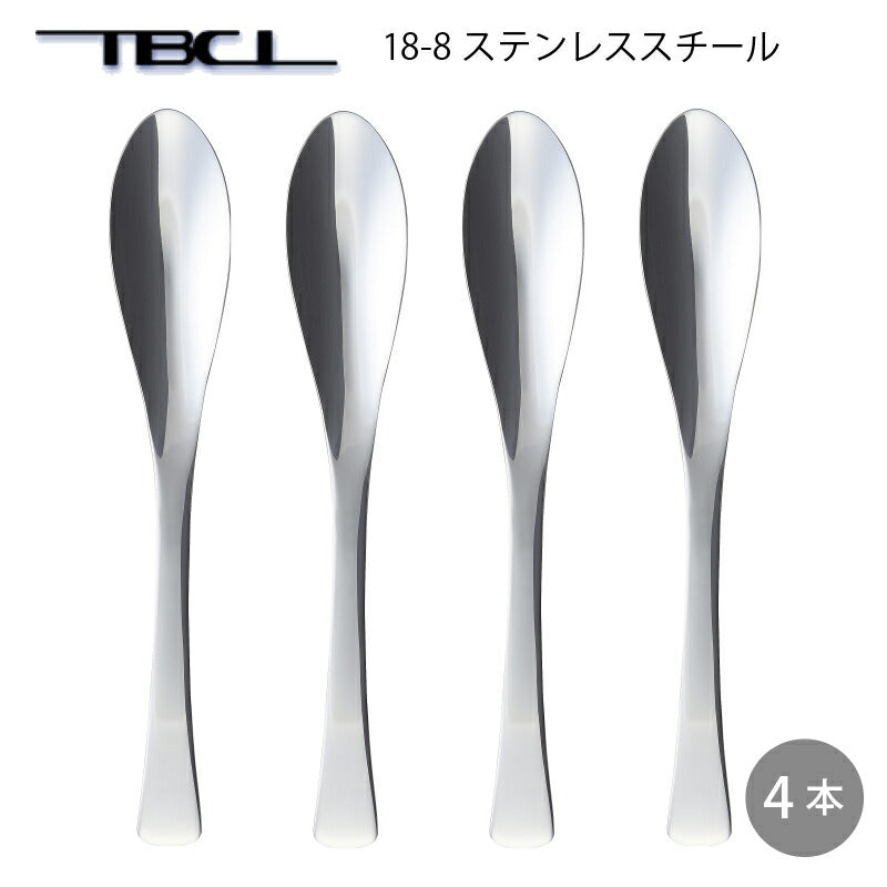 「メール便可」 18-8ステンレス スマートスプーン M 4本組01406509-4P 「TBCL」 燕物産 ネコポス