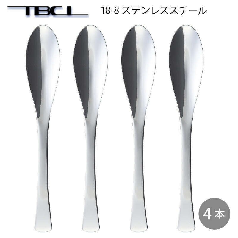 「メール便可」 18-8ステンレス スマートスプーン L 4個組01406508-4P 「TBCL」 燕物産 ネコポス