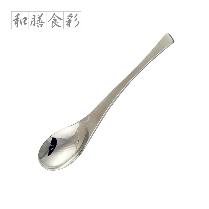 【メール便可】ラッキーウッド 珈琲 紅茶 スプーン 和膳食彩 18-10ステンレス ハンドルサテン仕上げ 10105-000 日本製 小林工業株式会社