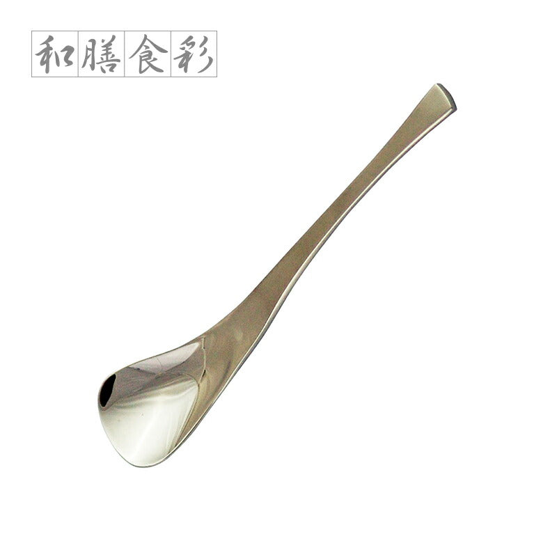 【メール便可】ラッキーウッド 茶碗蒸しスプーン 和膳食彩 18-10ステンレス ハンドルサテン仕上げ 10107-000 日本製 小林工業株式会社