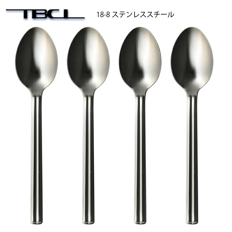 【メール便可】 まとめ買い 18-8ステンレス サクセス デザートスプーン(ディナースプーン) 4本セット 01402708-4P「TBCL」燕物産