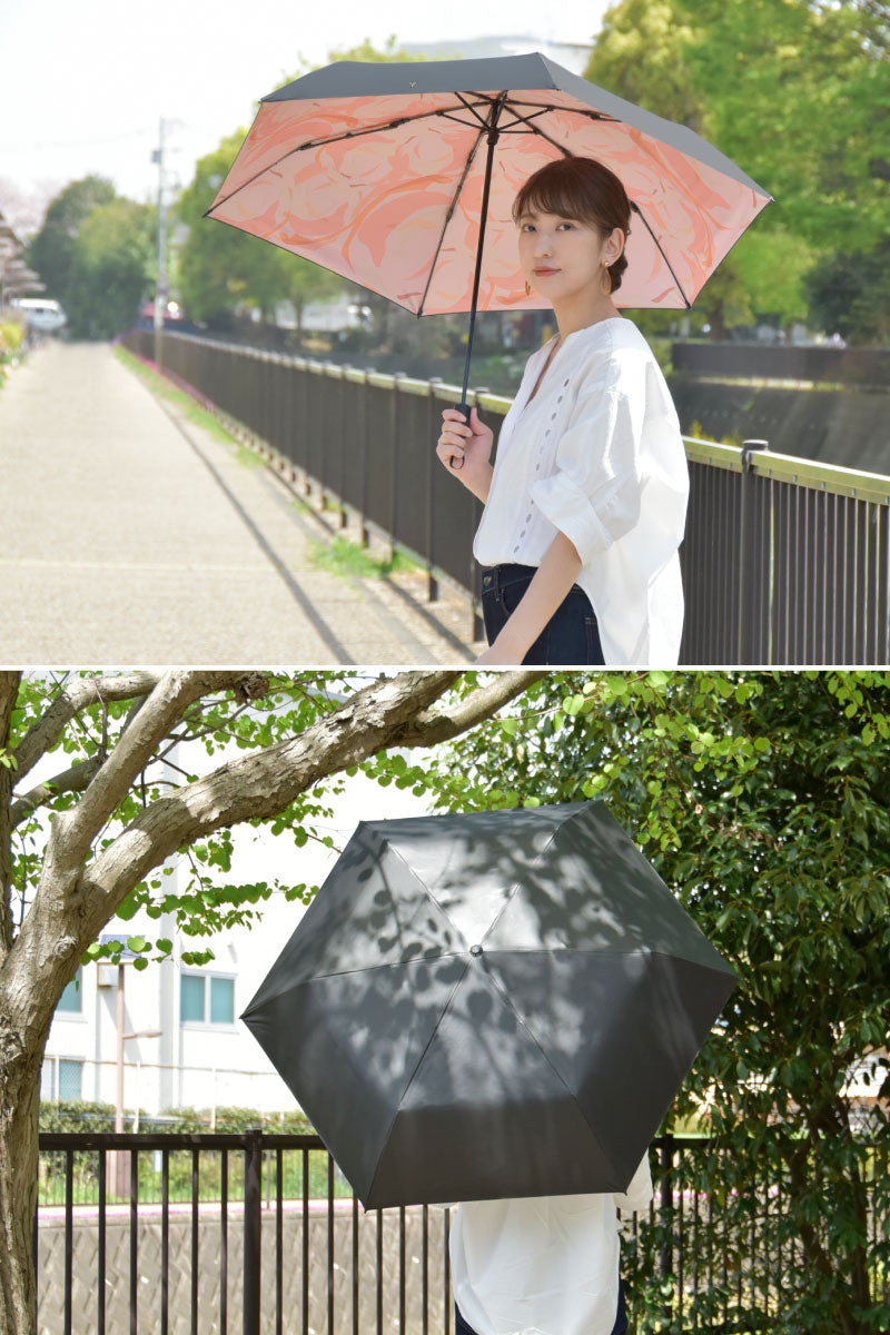 【超得ハイパーSALE】完全遮光 日傘 折りたたみ 遮光率100% 晴雨兼用 軽量 着物用 浴衣似合う 完全撥水 ローズ UVカット 遮光 遮熱 折りたたみ日傘 折り畳み かさ 傘 日傘 おしゃれ かわいい レディース ギフト プレゼント 暑さ対策 熱中症対策 ひんやり