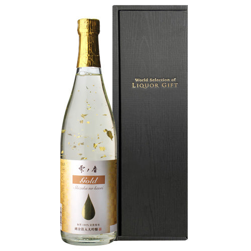 日本酒 ギフト 雫ノ香 大吟醸 純金箔入 720ml ギフト箱入り 兵庫県 名城酒造 清酒 四号 瓶 加賀金箔 虎S