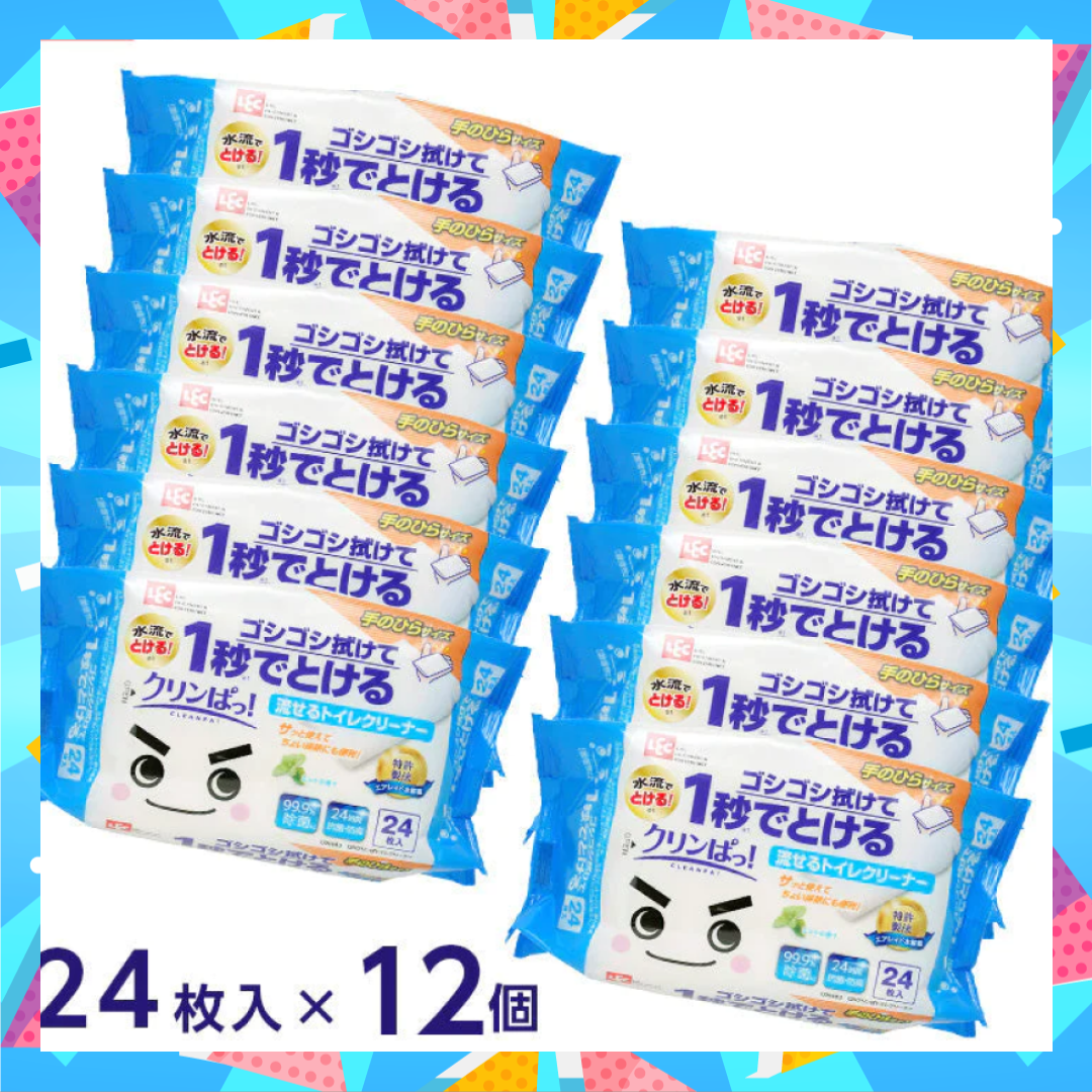 【新生活応援SALE】【先着15名限定】激落ちくん クリンぱ トイレクリーナー （24枚 × 12個）詰まりにくい流せるトイレシート