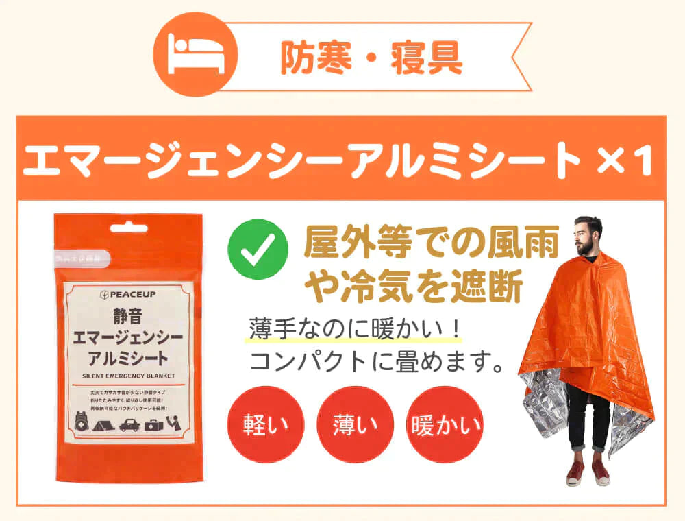 ［1人用］3日間を生き抜く 充実の防災セット 計33点　非常用持ち出し袋 防災リュック(グリーン)【ゲリラセール】