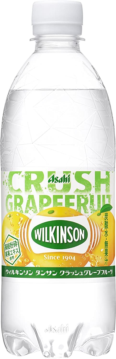 【訳あり】【賞味期限2022年10月7日】【送料無料】アサヒ飲料 ウィルキンソン クラッシュ グレープフルーツ 500ml×1ケース/24本訳アリ アウトレット 賞味間近 フードロス削減