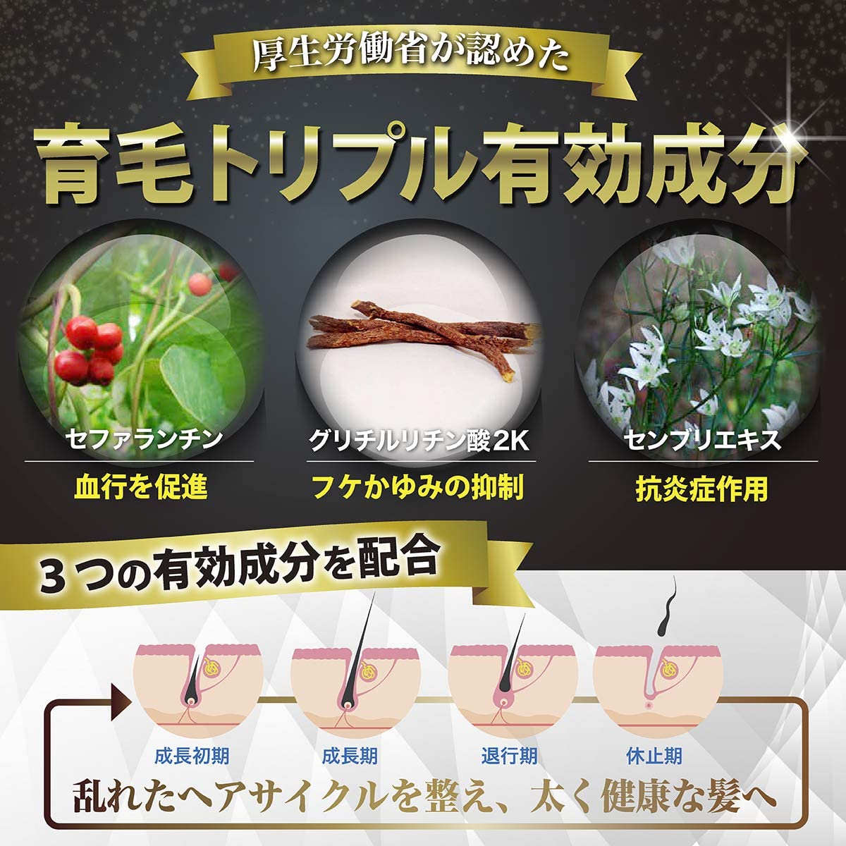 【3人シェア買いでお得】メンズ　薬用育毛剤　医薬部外品　【抜け毛予防　発毛促進】REGNOS（レグノス）　男性用