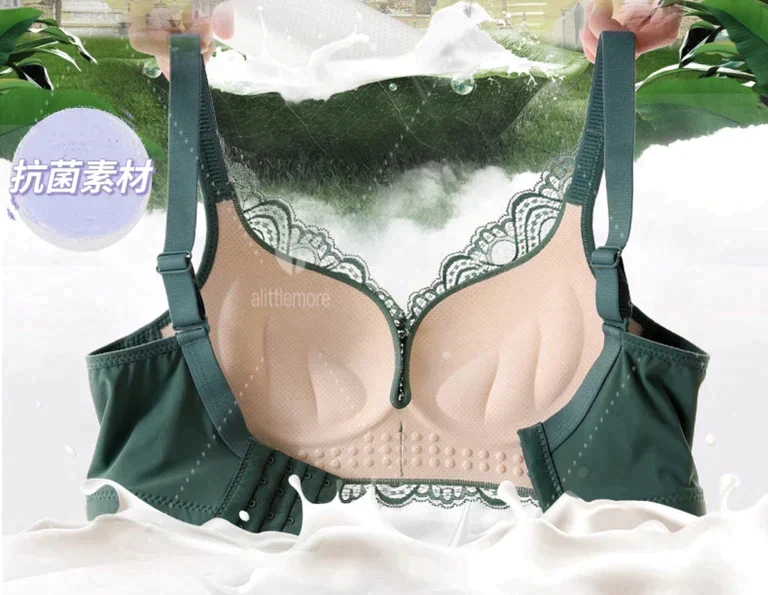2枚入　36/80厚手パット ブラック+ランダム色/ノンワイヤー・育乳ブラジャー★レース　育乳　ノーワイヤー　ナイトブラジャー　脇高ブラ　セクシー 谷間　盛れる　補正ブラ