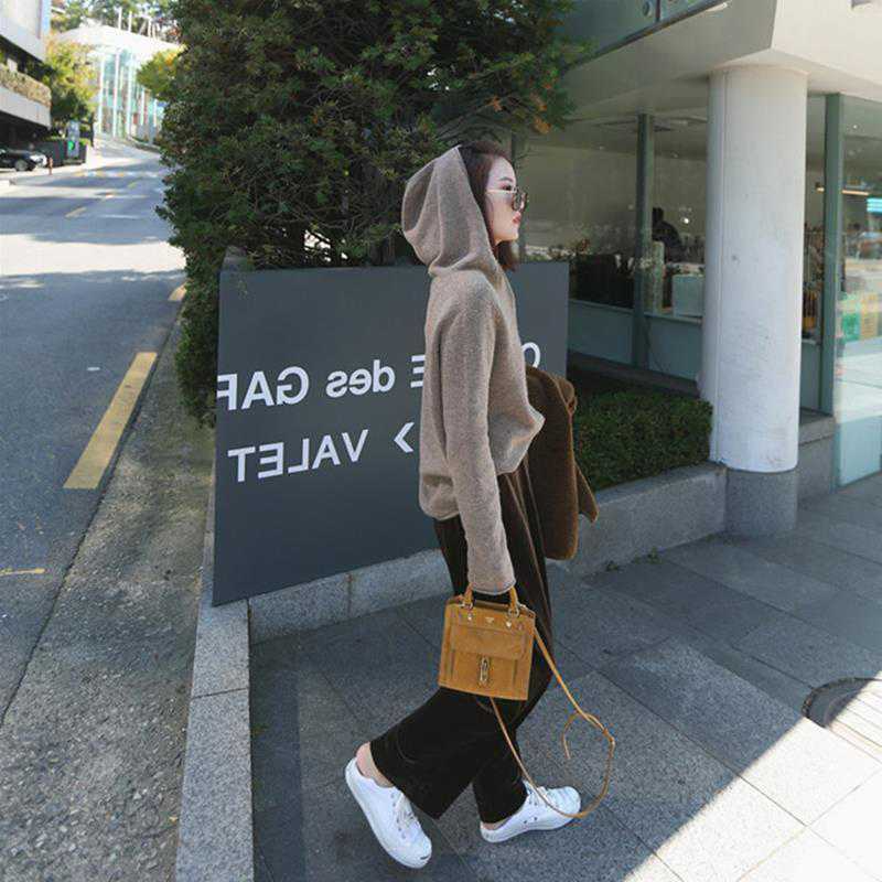【SUPER在庫処分市】グレー　開店記念SALE 自社ブランド パーカー ニット 　送料無料　追跡あり　！！パーカー ニット チャンキーニットトップス Vネックニット フードニット レディース セーター プルオーバー シルキータッチ カシミアタッチ パーカー