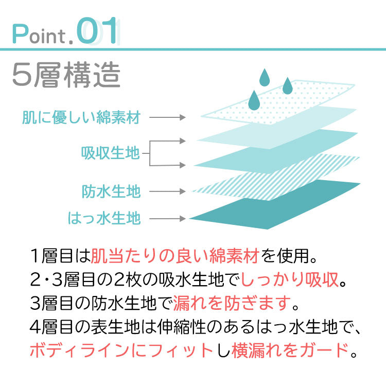 【ノーマルタイプ/Lサイズ】 吸水サニタリーショーツ 《ナプノン》  吸水 吸収 サニタリー 生理用 パンツ ナプキン不要 吸収型 吸水型 抗菌 防臭 抗菌 ジュニア フェムテック フェムケアニーズ ナプキンがいらない レディース インナー 生理用ショーツ   Premina プレミーナ
