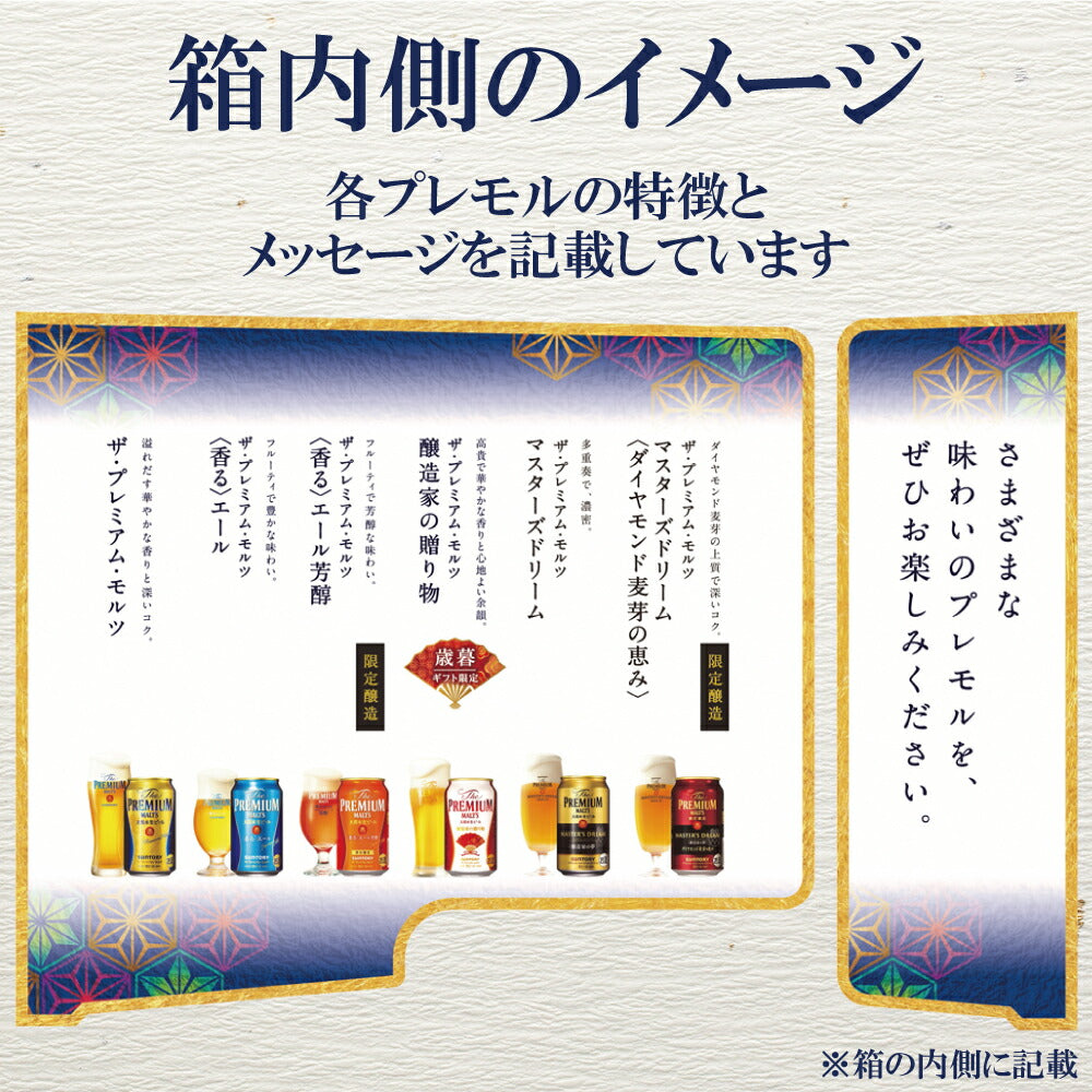 【訳あり】【家飲み用／贈答用不可】ビール プレゼント  酒 【送料無料】サントリー プレミアムモルツ 6種セット BMB3KS 4セット 350ml 44本 詰め合わせ セット リカボスオリジナルギフト お年賀