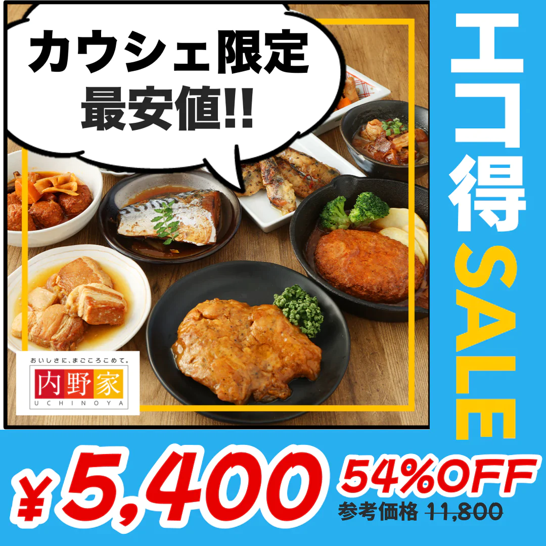 54％OFF【カウシェ限定エコ得特価】1食180円 30パック入り｜内野家uchipac「お惣菜・サラダチキンシリーズ」販売開始特別セット・アソート福袋セット / お買い得 / 訳あり品 【エコ得】【エコ得SALE】