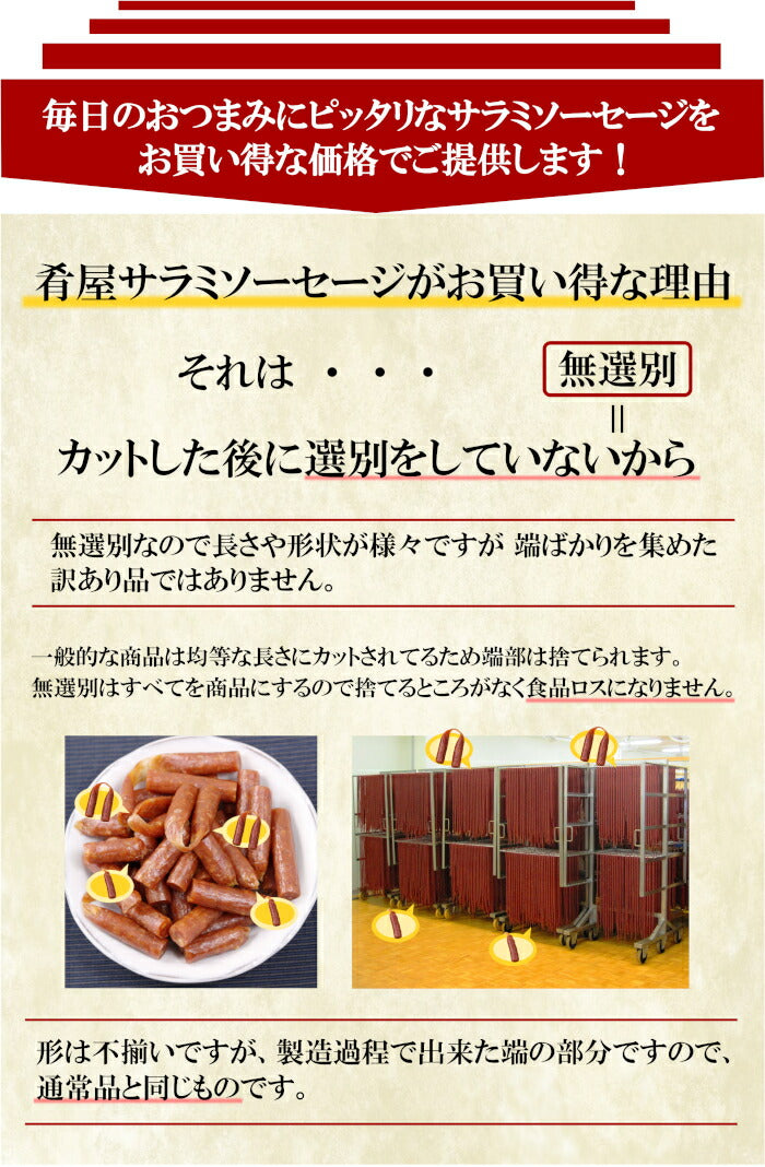 おつまみ 訳あり サラミ ソーセージ 220g 無選別 粗挽き 大容量 酒の肴 宮内ハム 山形 グルメ サラミ 業務用 本格 国産 お徳用 1000円ポッキリ サラミソーセージ つまみ カルパス サラミ ドライソーセージ 常温 珍味 おやつ 買い回り 送料無料