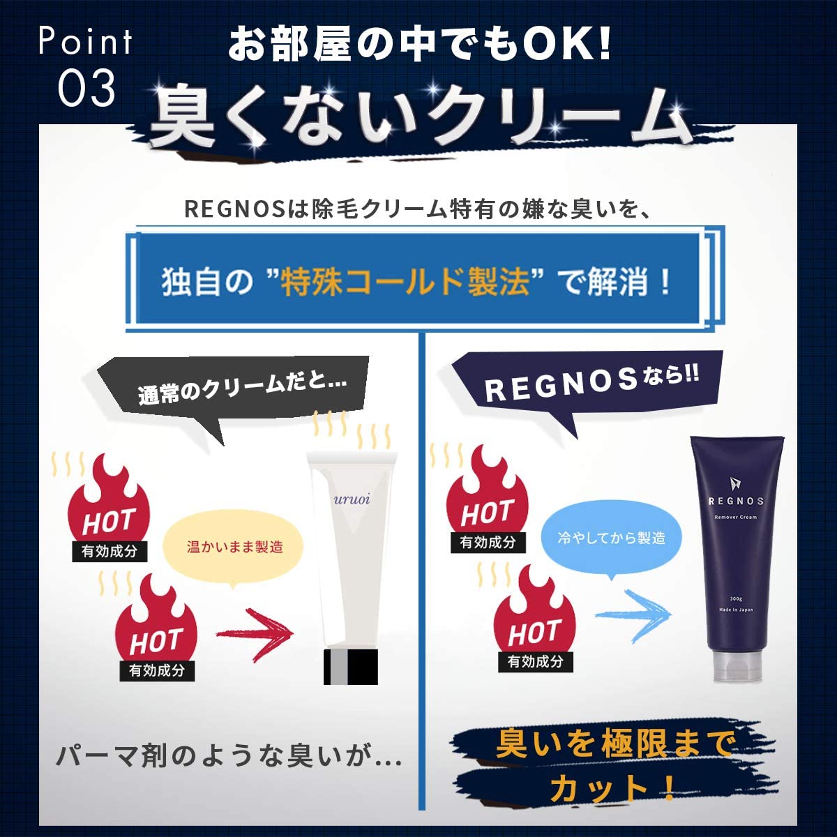 【タイムセール】メンズ　薬用除毛クリーム　医薬部外品　大容量300g　【臭くないクリーム】REGNOS（レグノス）男性用