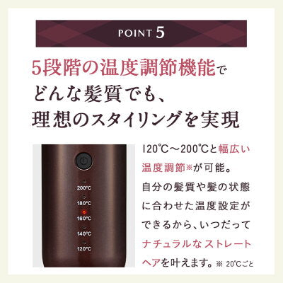 Le ment(ルメント) コードレス ストレートヒートブラシ ブラシ型ヘアアイロン ストレートアイロン MAX200℃ セラミックコーティング 簡単ストレートヘア