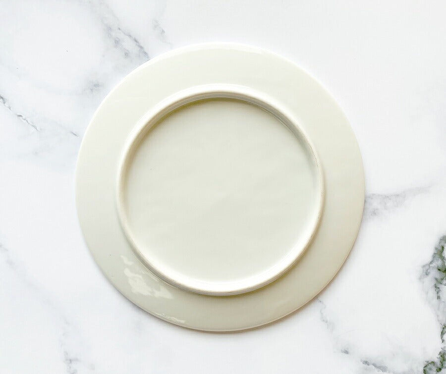 ペトラホワイト25cmフラット丸皿 直径25cm 平皿25cm 白磁 スレート調 スレート風 白い食器 大皿 丸皿 パスタ皿 ピザプレート 電子レンジOK オーブンOK 食洗機OK 美濃焼 日本製 陶磁器 大口注文OK   陶器のふる里  stockヤ