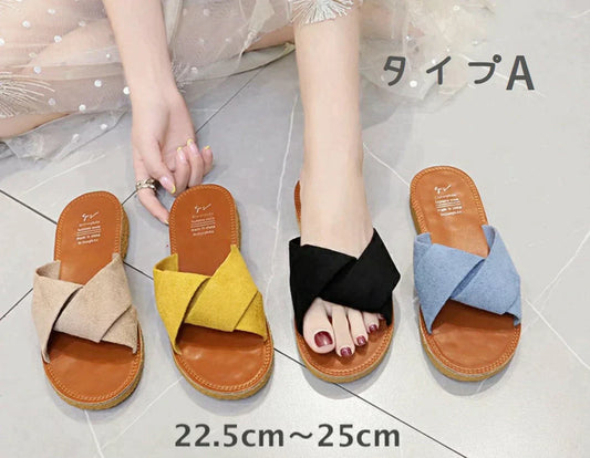 ぺたんこサンダル ぺったんこ 夏用 お洒落なサンダル サンダル レディース オシャレサンダル おしゃれサンダル 歩きやすい ペタンコ フラットサンダル 靴 かわいい 可愛い おしゃれ ローヒール ビーチスリッパ 滑り止め