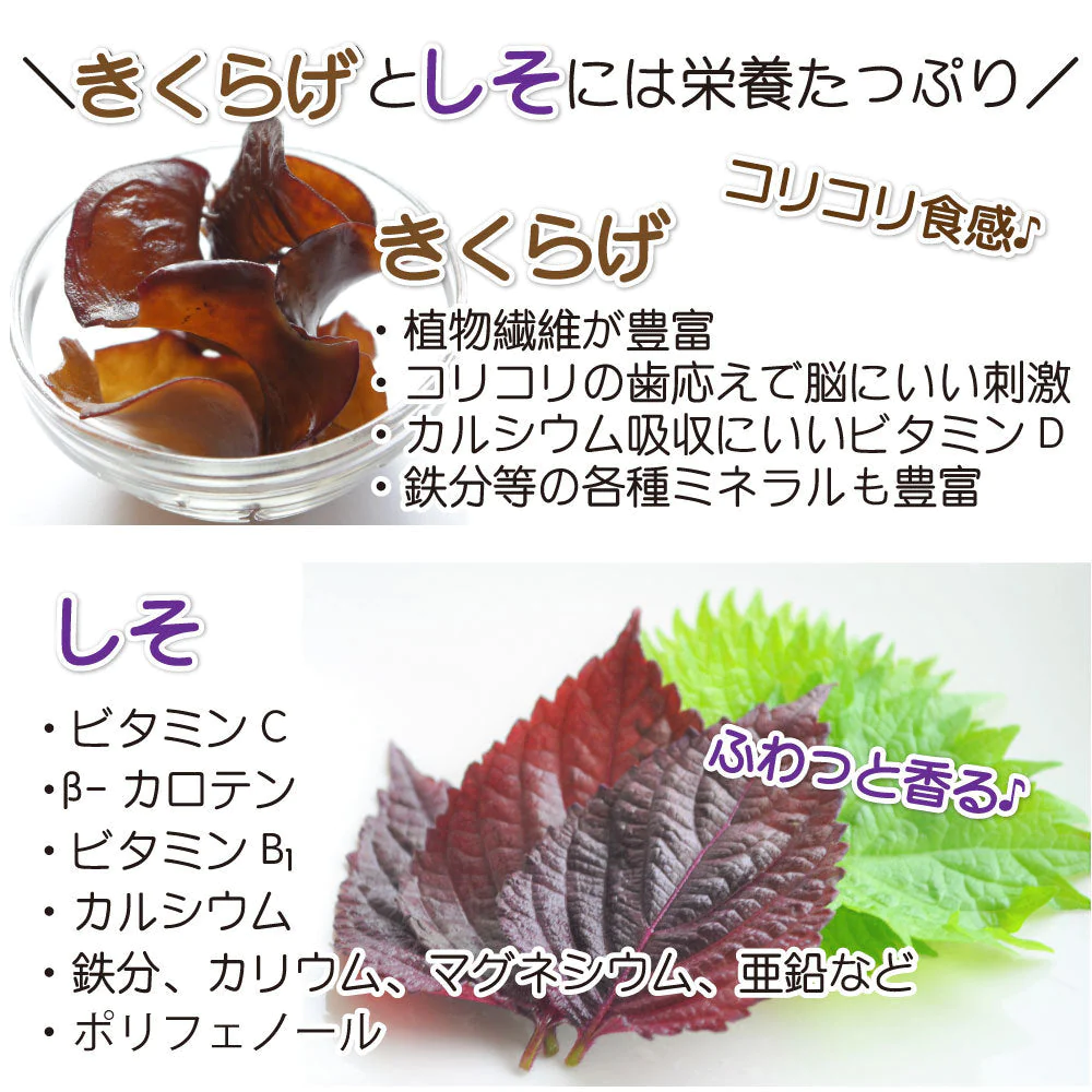 【超シェア買い祭】しそきくらげ 【しそきくらげ９０g×４袋 ３６０g】送料無料