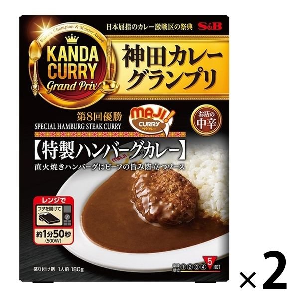 【たっぷり2個！】神田カレーグランプリ 特製ハンバーグカレー 中辛 180g